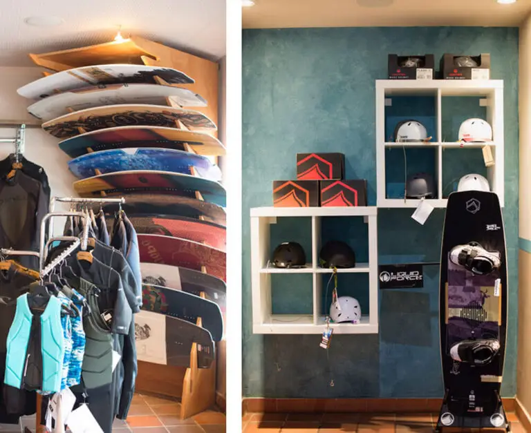 Regale im Süsel Seeparx-Wakeboard und Wasserski Store