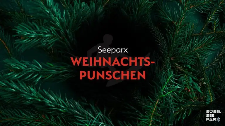 Schriftzug: Seeparx Weihnachtspunschen