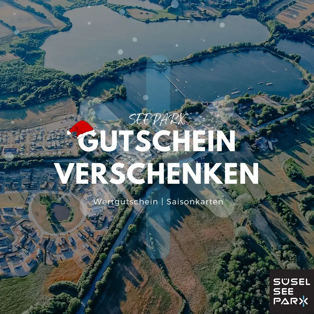 Werbebanner mit dem Text: Gutschein verschenken für Süsel Seeparx